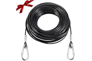 Artilife Heavy Duty 100FT Dog Runner Tie Out Cable Dogs Leash Run Trolley Training Lead for Dogs Up to 300 Pound