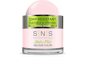 SNS HEALTHY NATURAL NAILS SNS Nail Dip Powder, Gelous Color Dipping Powder - Barely Touch (Natural, Nudes/Pastel, Cream) - Long-Lasting Dip Nail Color Lasts 14 Days - Low-Odor & No UV Lamp Required - 1oz