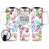 Uniqwaves Daycare Teacher Gifts for Women,40oz Teacher Tumbler Gifts for Daycare Teachers on Thank you, Day-care Teachers Cup Appreciation Gift for Goodbye Gift, Birthday,Christmas
