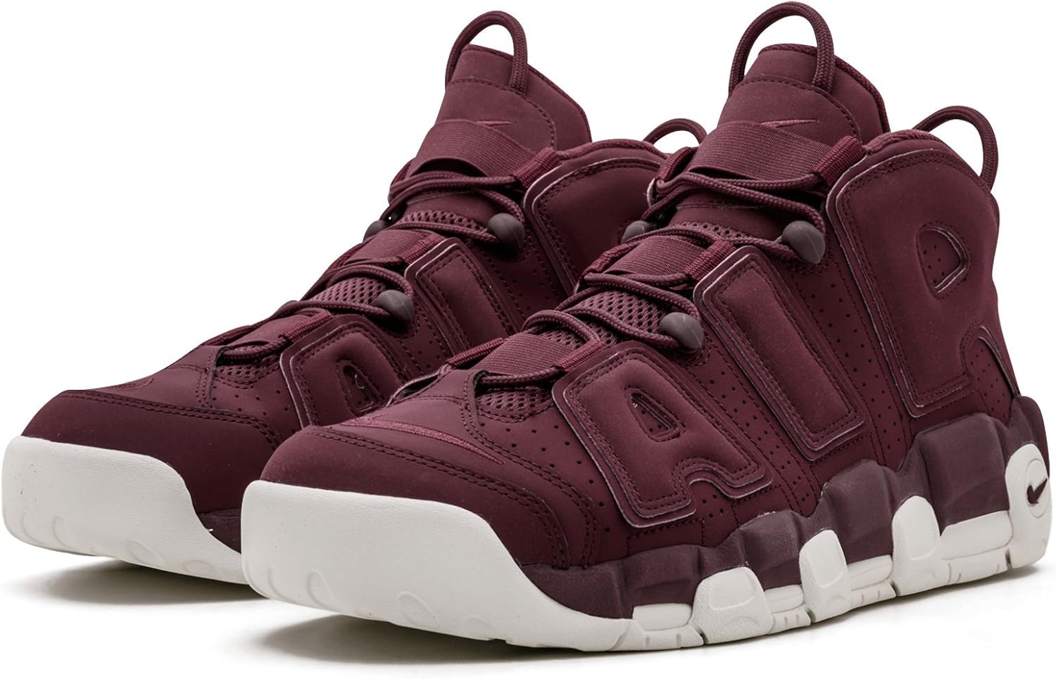 nike air more uptempo maroon