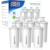 AQUA CREST Replacement for Brita® Filter, Brita® Water Pitchers and Dispensers, Classic OB03, Mavea® 107007, and More, NSF Certified Pitcher Water Filter, 1 Year Filter Supply, 6 Count