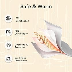 CHIOKY Electric Heated Blanket, 3D Pattern