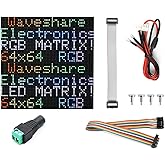 Waveshare RGB Full-Color LED Matrix Panel, 2.5mm Pitch, 64×64 Pixels, Adjustable Brightness, Compatible with Raspberry Pi 5/4