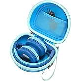 RAIACE Hard Travel Storage Case Compatible with iClever BTH12 / BTH26 / IMYB/JoySpark-T5 / Candy Bila BH03 Headphones, Protective Carrying Bag. (case only) - Light Blue