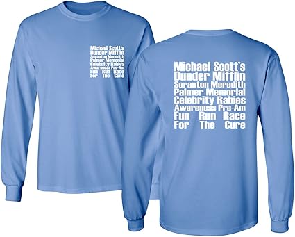 Amazon Com Michael Scott Dunder Mifflin Fun Run Mens Long Sleeve