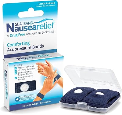Sea-Band Travel & Motion Sickness Nausea Relief Acupressure Wristband Navy 1