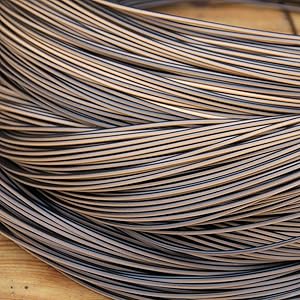 Queenbox 500g(90m) Gradient Round Synthetic Rattan Weaving, Repair Material Plastic Synthetic Rattan for Knit Repair Furniture Chair Table Storage Baske, 02 Coffee 3mm