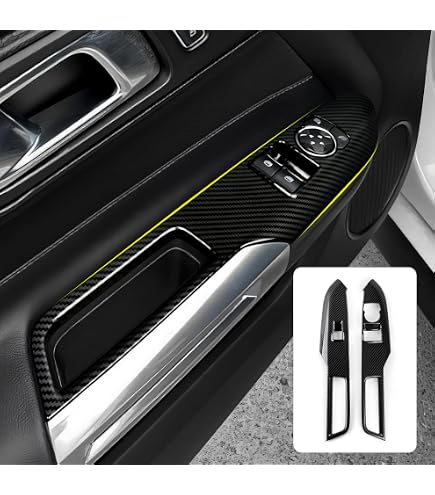 Copilot Passenger Seat Dashboard Cover Trim for Ford Mustang 2015+ Carbon Fiber