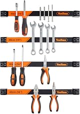 VonHaus Magnetic Tool Holders 4 x 40cm 16" Removable Dividers Set of 3