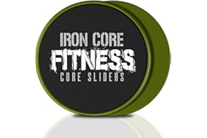 IRON CORE FITNESS Core Sliders for Working Out, Dual Sided Exercise Gliding Discs for Use on All Surfaces, Ultimate Core Trainer, Light and Portable, Gym & Home Total Body Workout Equipment