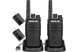 Retevis RT68 Walkie Talkies Rechargeable,Portable FRS Two-Way Radios for Adults,Heavy Duty 2 Way Radios Long Range,USB Charging Base,License Free Walkie Talkie for Road Trip Gifts Camping (2 Pack)