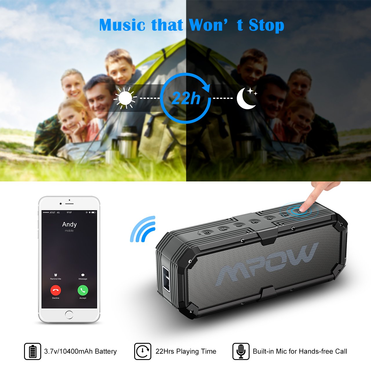 Mpow Bass Bluetooth Speaker 
