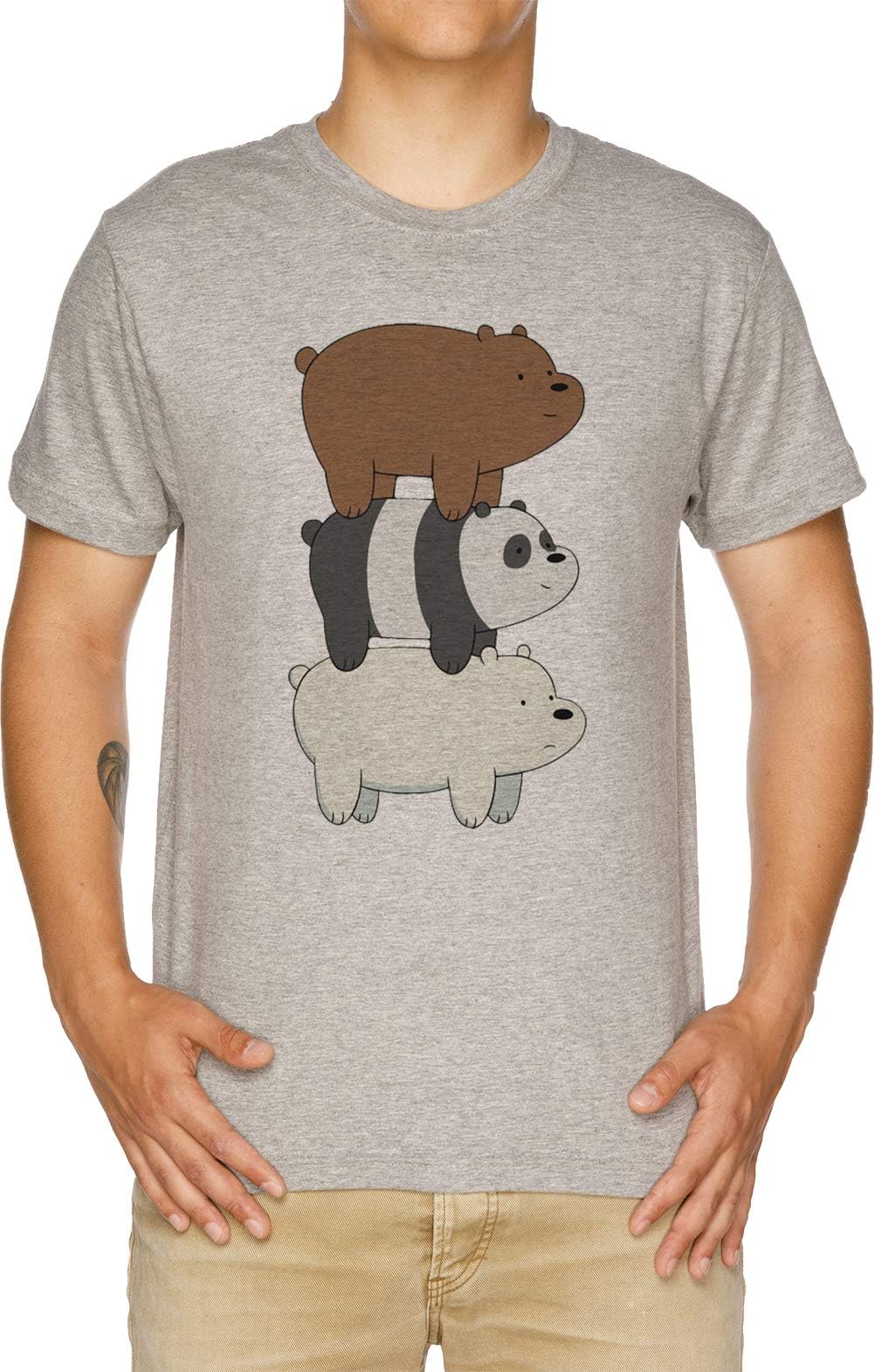 We Bare Bears - We Bare Bears Men's T-Shirt Grey