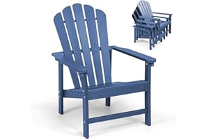 Mguio Stacking Adirondack Chair, Space Saving HDPE All-Weather Fire Pit Chairs for Outdoor Lawn Porch Deck