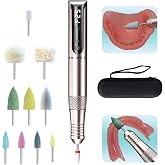 Cordless Polishing &amp; Repair Tool Kit for Acrylic Resin False Teeth | File Rough Edges | Smooth Sore Spots | Polish After Repair &amp; Reline | Improve Fit | USB Rechargeable | Easy for Seniors