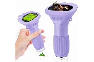 GINOCACO Portable Digital Microscope for Kids with 2" LCD Screen - STEM Educational Science Toy for Ages 3-12, Handheld Camera for Outdoor Exploration, Ideal Christmas Birthday Gift for Boys & Girls (Purple)