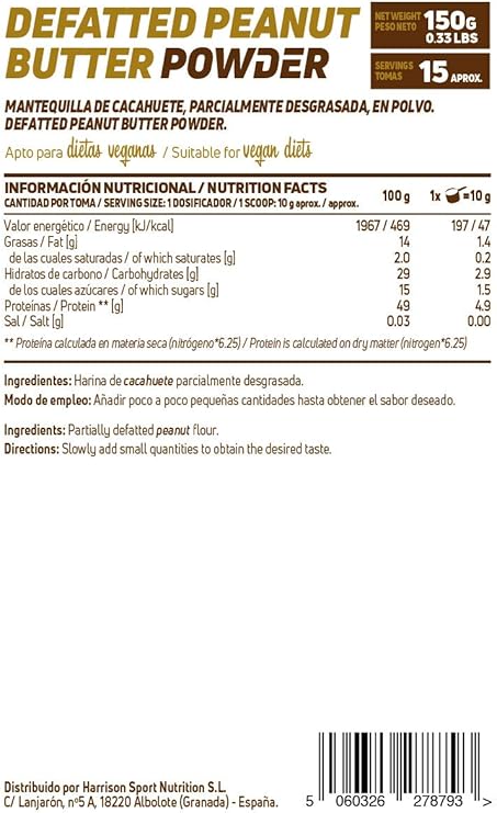 HSN Foods Mantequilla de Cacahuete en Polvo 100% Natural Peanut ...