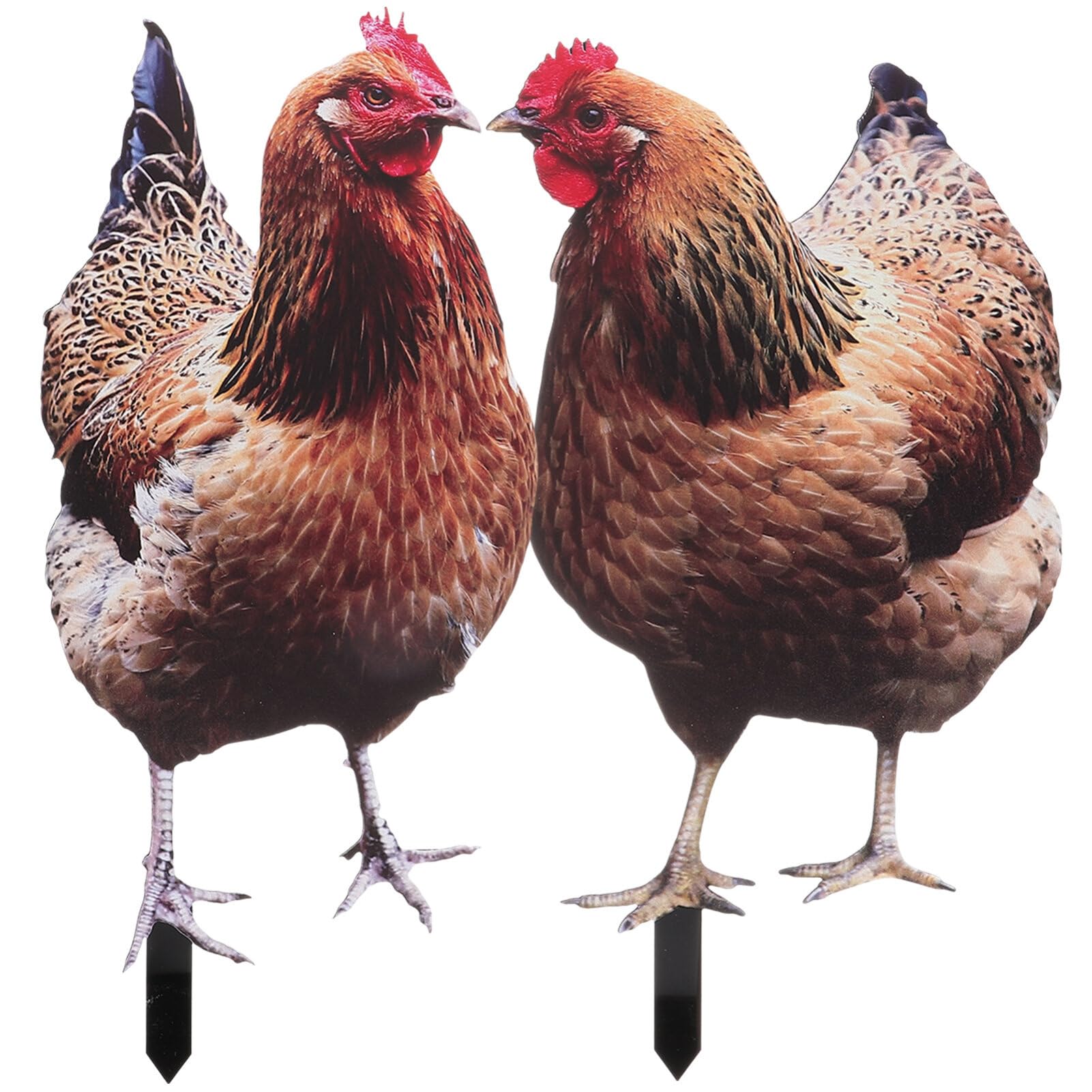 YARNOW 2pcs Lawn for Backyards Decor Inserts Rooster Decoration Decorations Acrylic Backyard Outside Outdoor Farmhouse Decorative Signs Farm Chicken Animal Shape Art Garden