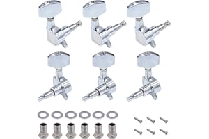 DGQ 3L3R 6 Pieces Acoustic Guitar String Tuning Pegs Machine Heads Knobs Tuning Keys Enclosed Locking Tuners for Electric or Acoustic Guitar