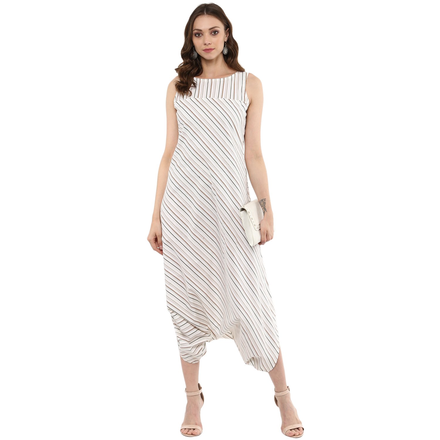idalia striped dhoti jumpsuit
