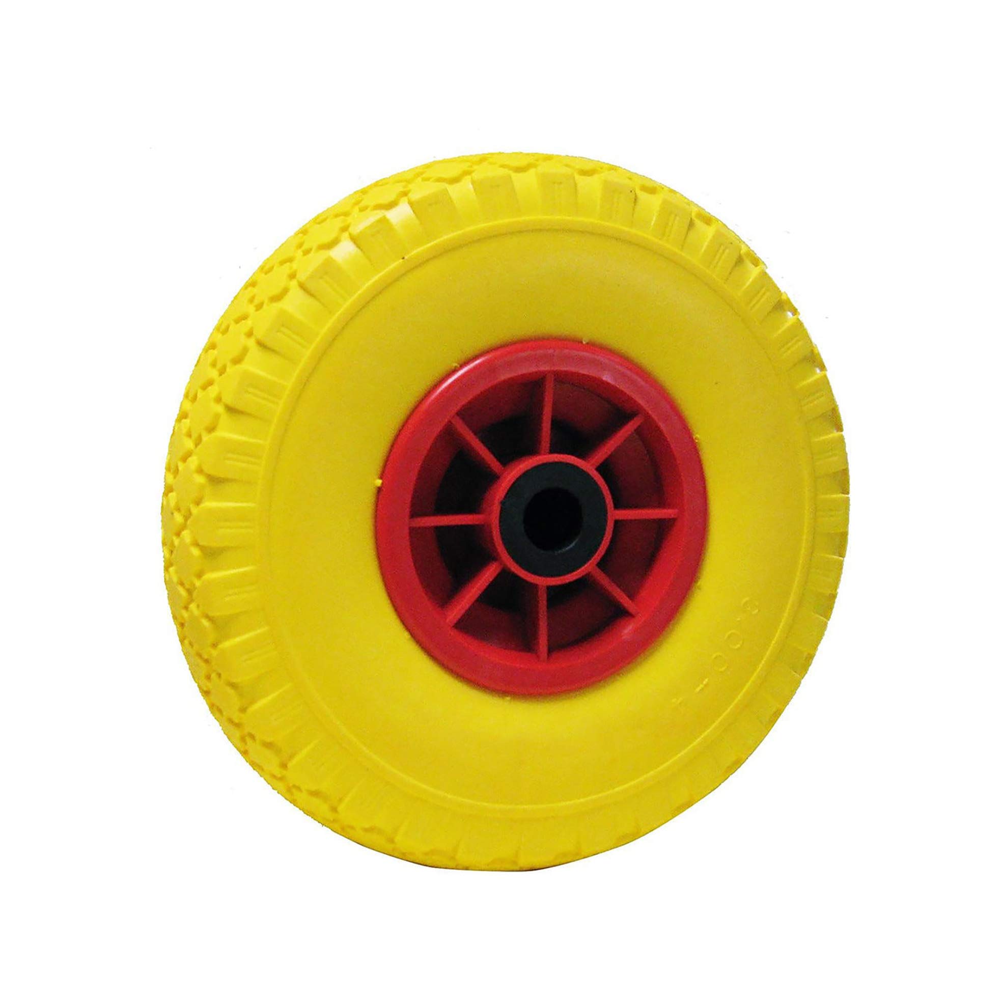 kippen 1639 Puncture Proof Wheel for trolleys. Size: mm.260x75 Hole 20, Yellow, 260 x 260 x75mm
