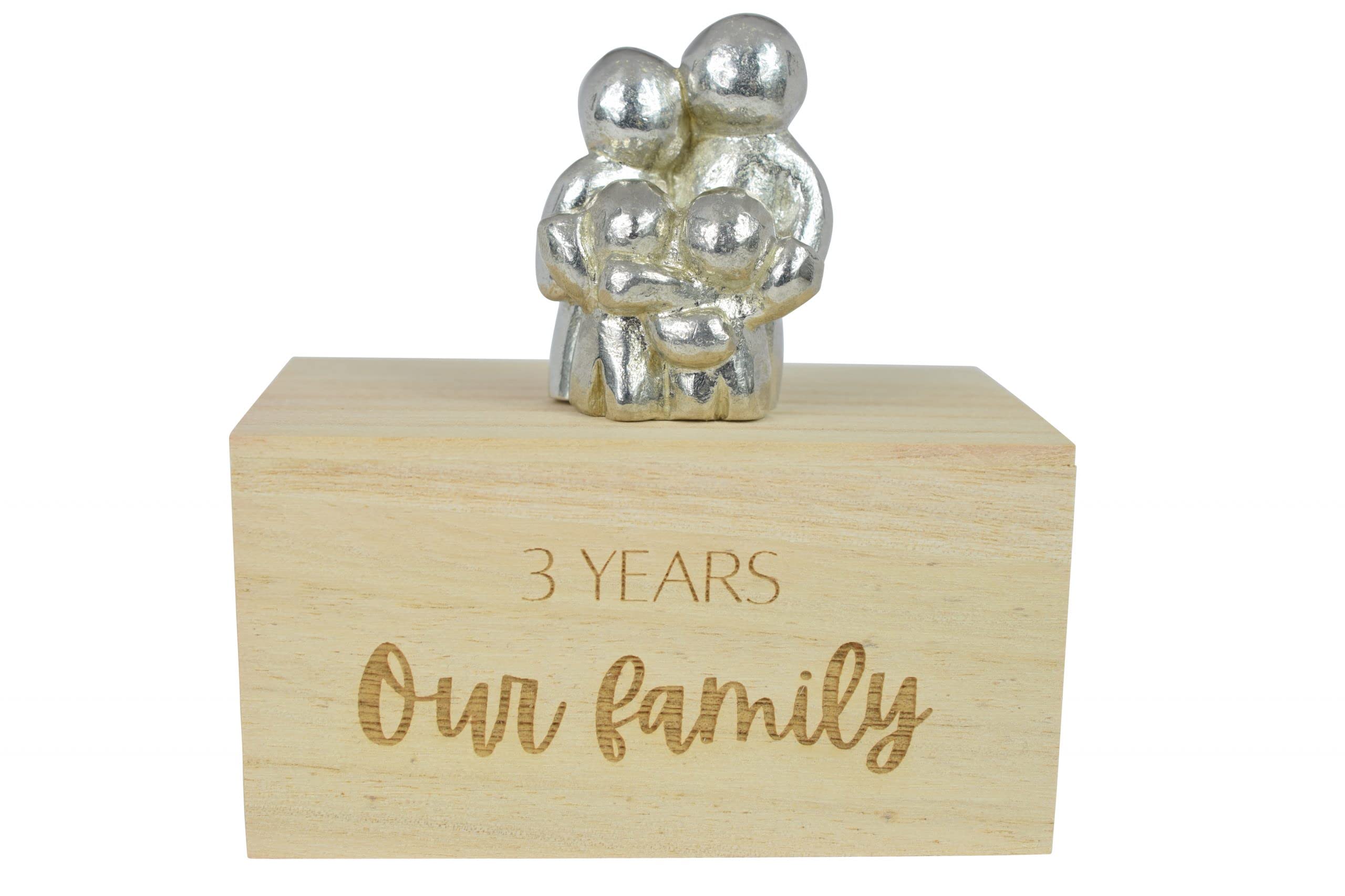3 Year Anniversary Our Little Hugging Family Choose Amount of Children (2 Children)