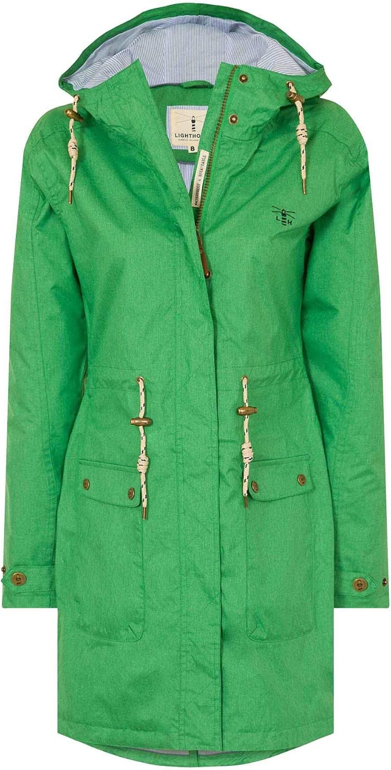 LightHouse Women's Fayda Waterproof Parka Coat (Sea Grass, 14) Amazon