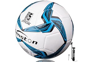 Senston Soccer Ball Official Size 5 for Kids and Adult Training Match Ball Football Balls with Pump