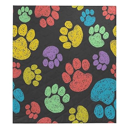 Amazon Com Interestprint Paw Print Comforter Thin Quilt
