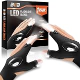 BIIB LED Gloves with Lights for Fishing, Unisex Half-Finger Glow Gloves view 1