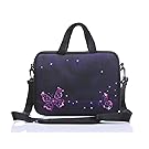 11-Inch to 12-Inch Neoprene Laptop Sleeve Case Bag with shoulder strap For 11" , 11.6" , 12" Ultrabook/Acer/ Asus/Dell/HP/Toshiba/Lenovo/Chromebook (Red butterfly)