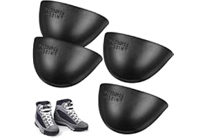 2 Pairs Steel Toe Caps Safety Inserts, Black Iron Anti Smash Shoe Guards Replacement, Work Boot Inner Toe Protector for Men W