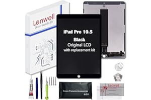 LENWELL iPad Pro 10.5” 2017 True Original OEM Display Digitizer LCD Screen Replacement Touch Assembly A1701 A1709 Premium Repair Toolkit + Free Install (Black)