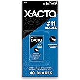 X-ACTO #11 Classic Fine Point Replacement Blades, 40 Count - Sharp, Durable, For Precision Cutting and Trimming