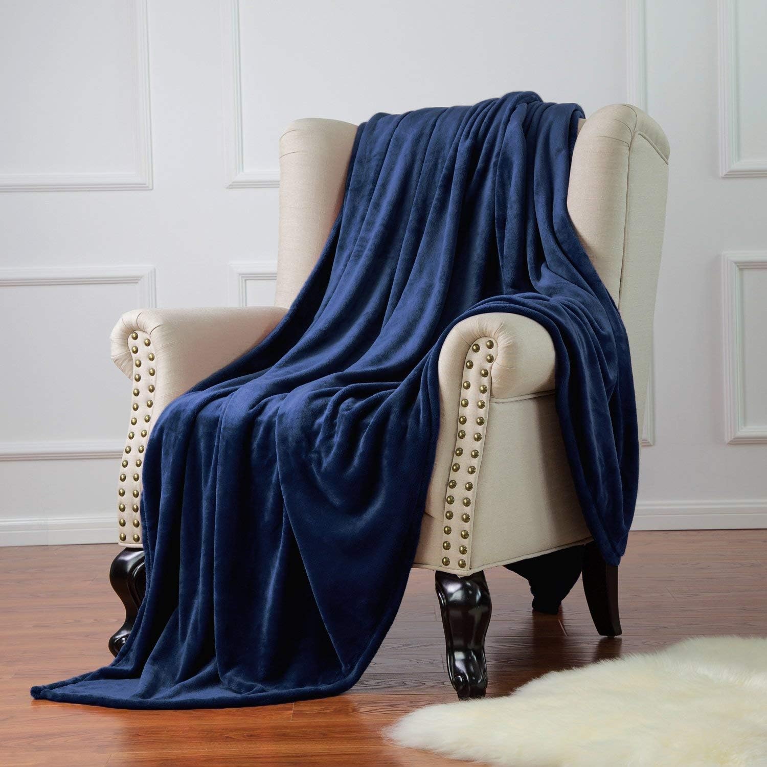 Flannel Fleece Blanket king size, Navy Blue Buy Online at Best Price in UAE Amazon.ae