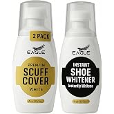 Eagle Sneaker Whitener for Shoes &ndash; 2 Pack White Shoe Polish &amp; Scuff Cover | Instantly Whitens, Restores, &amp; Covers Scuffs on Leather, Canvas, Mesh, Foam &amp; Rubber | Built-In Sponge Applicators