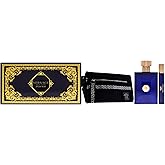 Versace Dylan Blue For Men 3 Piece Gift Set (Eau De Toilette Spray, 3.4 Ounce + Travel Spray, 0.34 Ounce + Versace Blue Trousse)