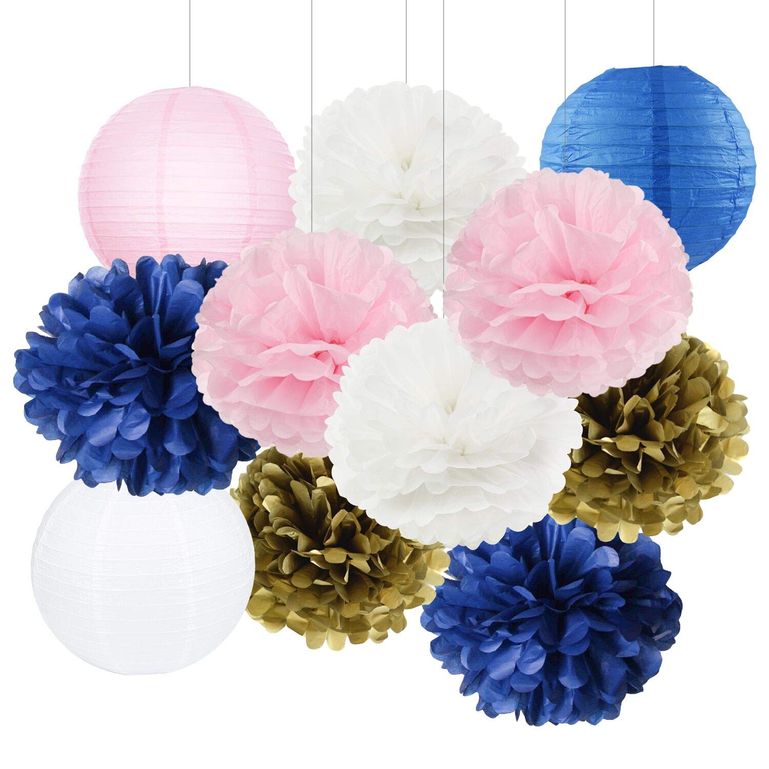 navy and pink nursery decor