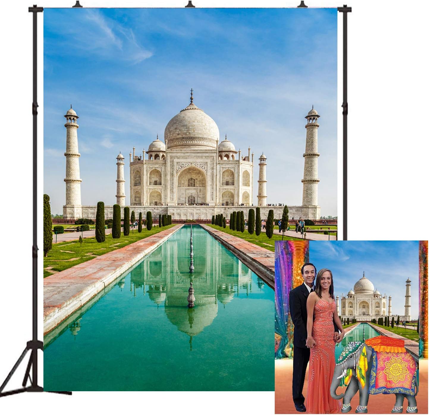 Beautiful Taj Mahal Photo Studio Backdrop 5x7FT India Landmark Light Props Wall Photography Background EY004