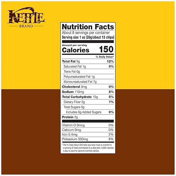 KETTLE BRAND SEA SALT KETTLE POTATO CHIPS, GLUTEN-FREE, NON-GMO, 7.5 OZ BAG
