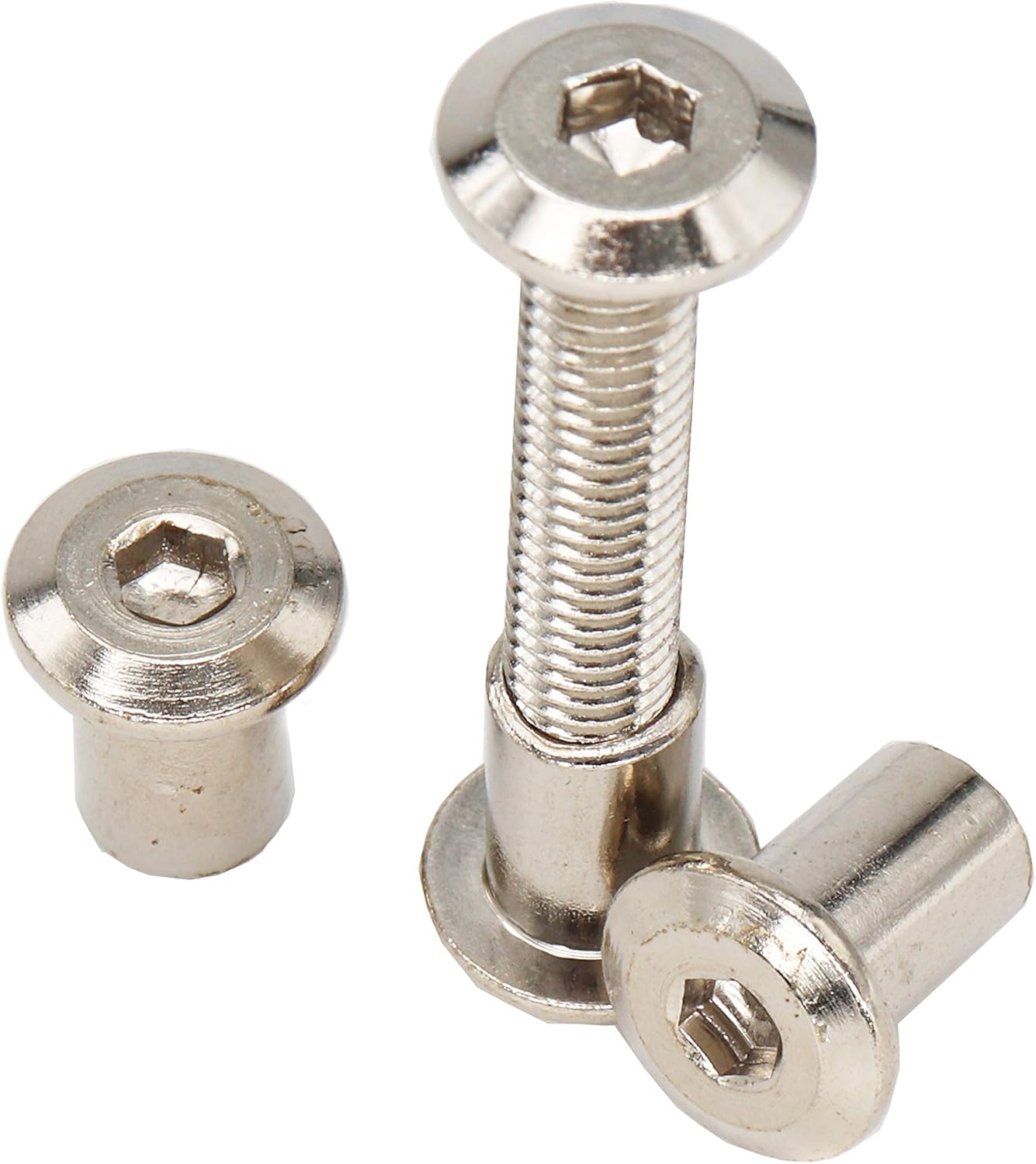 Nickel Plated binifiMux 10Set M8x40mm Rivet Countersunk Hex Socket Cap