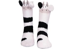Yebing Fuzzy Socks For Women Fluffy Slipper Socks Winter Warm Cozy Plush Microfiber Home Animal Sleeping Socks