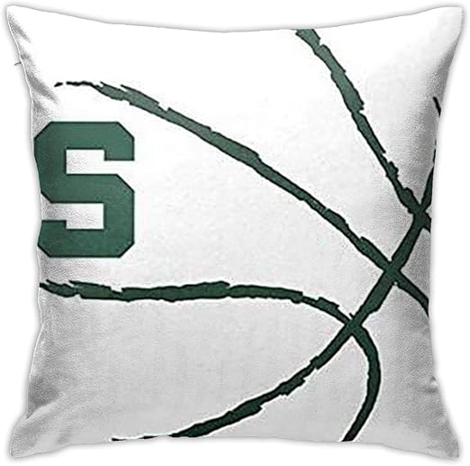 Amazon Com Bjjiayu Square Throw Pillow Cover Msu Basketball