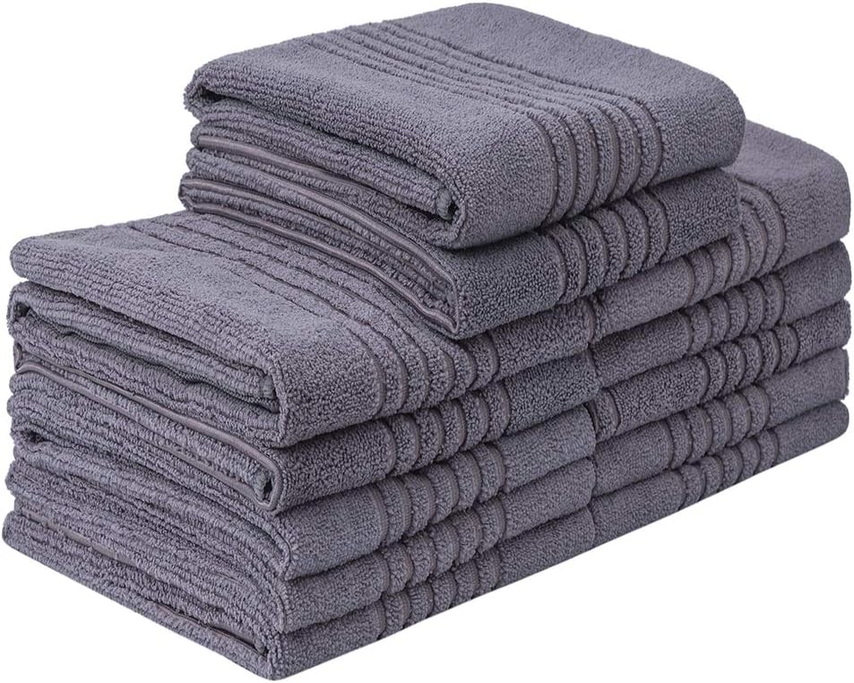 Microfiber Kitchen Towels, Soft and Super Absorbent Dish Towels, Stripe Designed, Pack of 12, 26