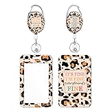 Retractable Badge Holder, Cute Print Pattern Belt