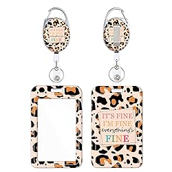 Retractable Badge Holder, Cute Print Pattern Belt