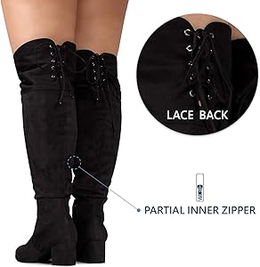 wide width over the knee heel boots