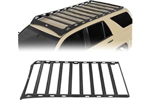 Hooke Road 03-09 4Runner Full-Length Roof Rack Aluminum Cross Bars for 2003-2009 Toyota 4Runner 4th Gen, Overland Rooftop Cargo Basket, Luggage Carrier Rails