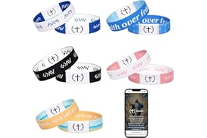 BECOMFY Customizable Bible Verse Bracelets | Adjustable Christian Faith Jewelry, Editable Link Daily Bible Verse Bracelet for Men Women Teens, Personalized Spiritual Bracelet Gift
