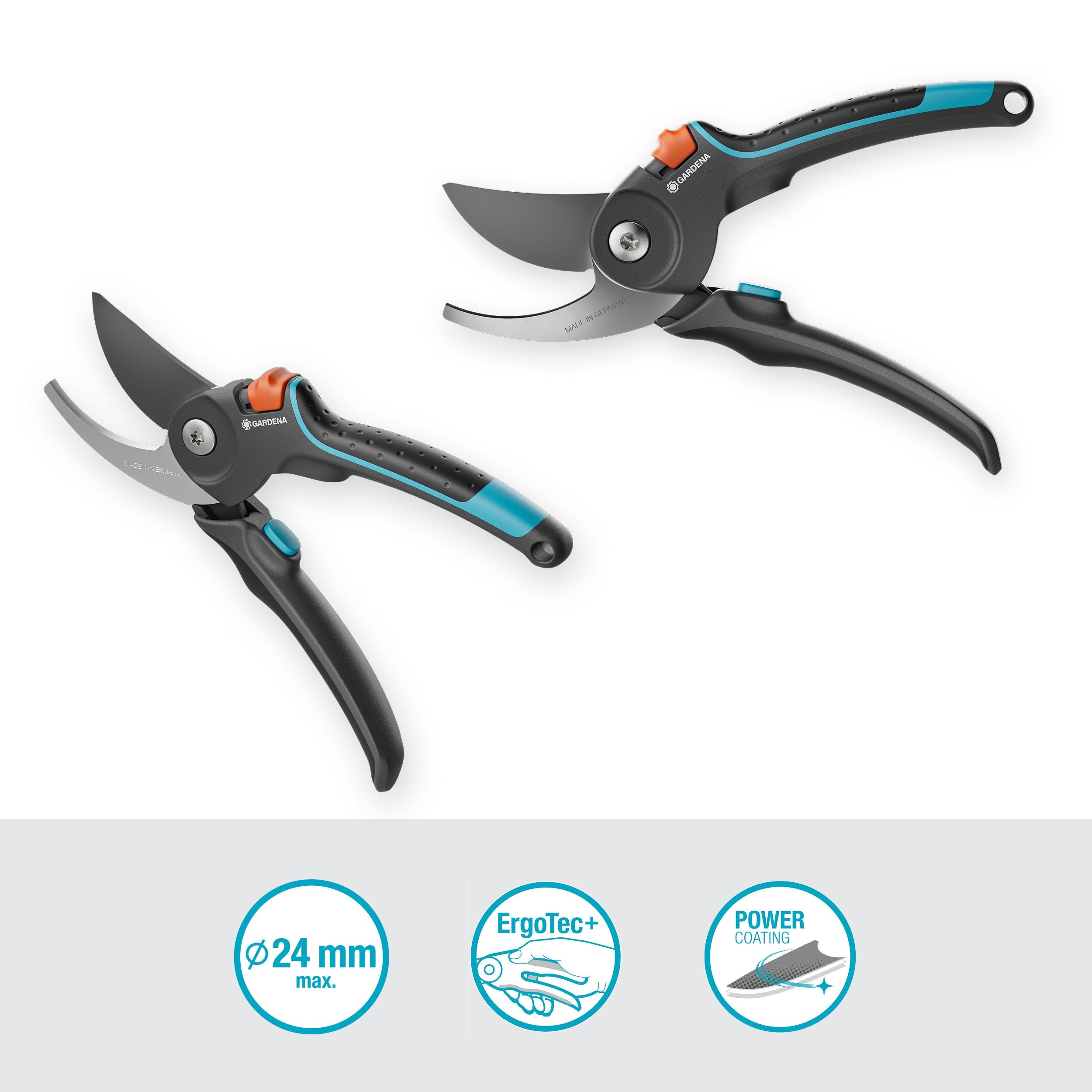 Gardena PremiumCut Pro Gartenschere, Bypass-Schnitt, für frisches Holz, 24 mm Schnittdurchmesser, ergonomische Griffe, PowerCoating-Klingen, in Deutschland hergestellt (12251-20) 7